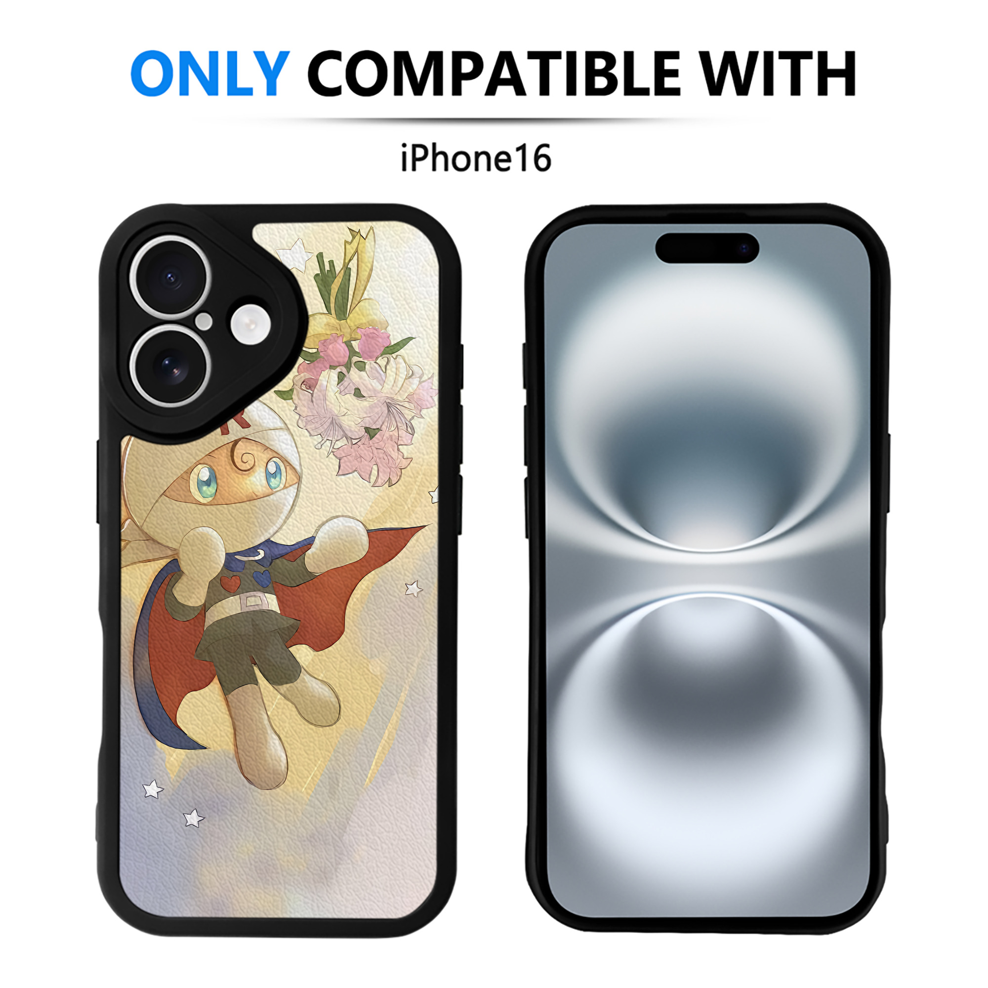 （画像用） アンパンマン Anpanman 【iPhone 16シリーズ対応】シリコンスマホケース（レザー調） 材質：シリコン